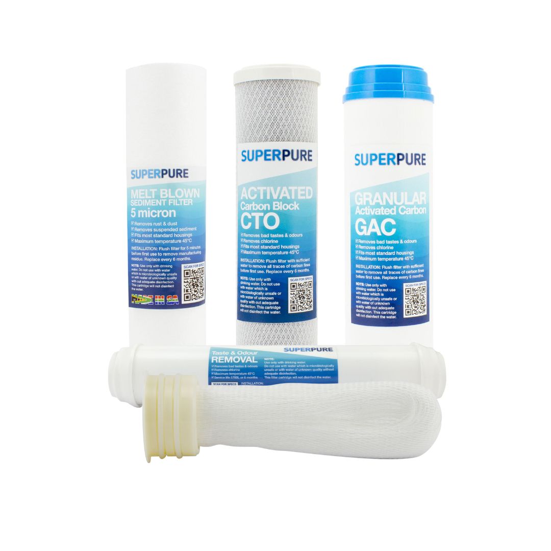SUPERPURE 5 Stage Ultra Filter Replacement Filter Set Economy (including Membrane)