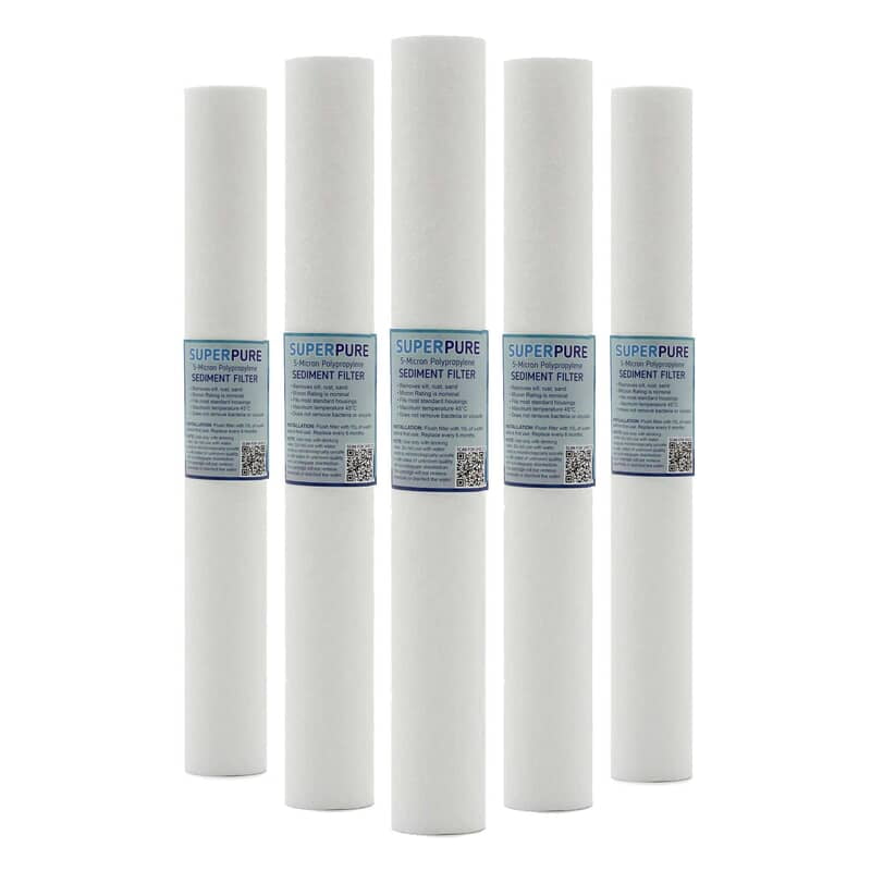 20 inch Melt Blown Sediment Filter - 5 Micron (5 Pack) 20 inch Melt Blown Sediment Filter - 5 Micron (5 Pack)