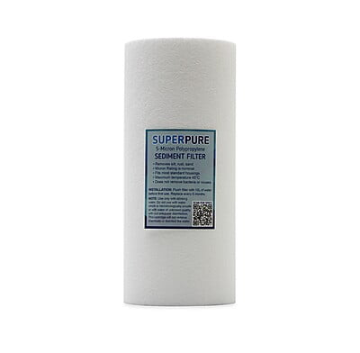SUPERPURE 10 inch Big Blue Melt Blown Sediment Filter - 1 Micron SUPERPURE 10 inch Big Blue Melt Blown Sediment Filter - 1 Micron