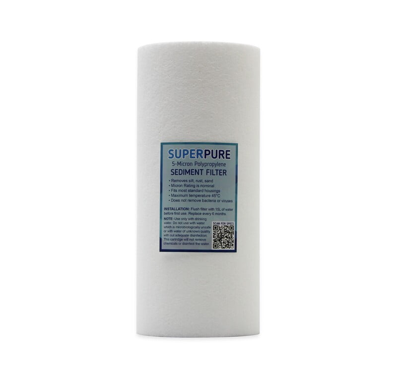 SUPERPURE 10 inch Big Blue Melt Blown Sediment Filter - 1 Micron SUPERPURE 10 inch Big Blue Melt Blown Sediment Filter - 1 Micron
