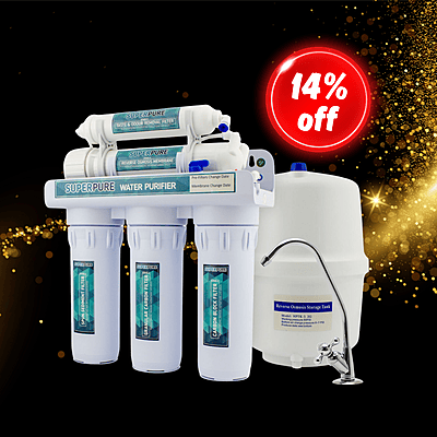 SUPERPURE 50GPD Reverse Osmosis Filtration System - No Booster Pump