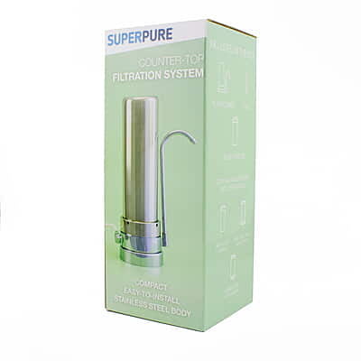 SUPERPURE Stainless Steel Counter-top Unit with Carbon Block Filter