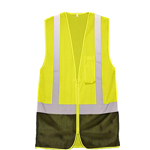 Class 2,Lime green,Black bottom front, Chest Pocket. Sizes