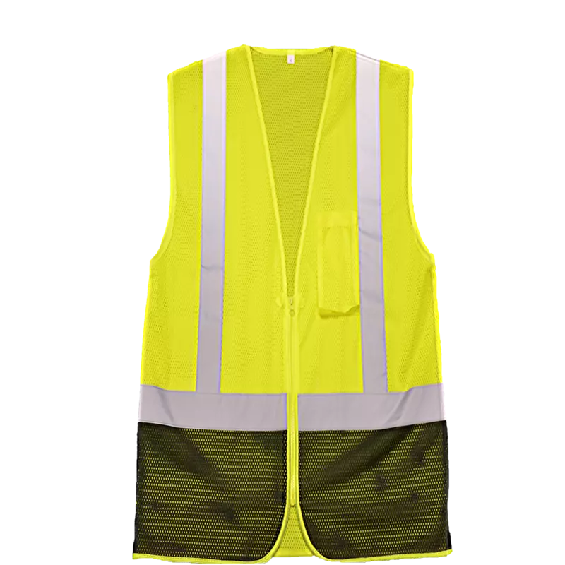 Class 2,Lime green,Black bottom front, Chest Pocket. Sizes