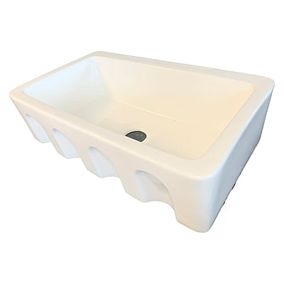 Large Single Bowl - White Apron #01 Large Single Bowl - White Apron #01