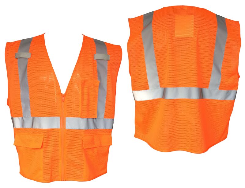 CLASS II SAFETY VEST, ORANGE MESH