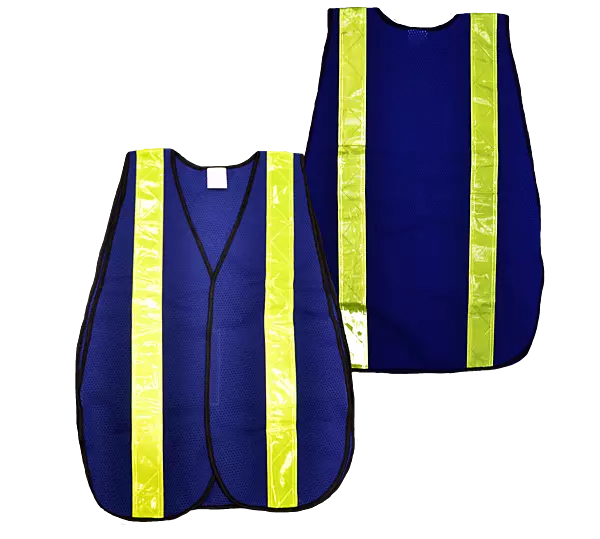 Universal safety vest,royal blue,polyester mesh