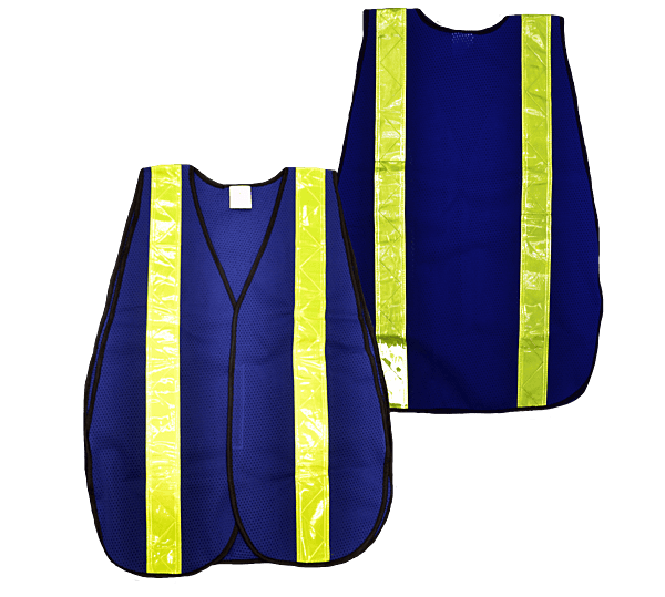 Universal safety vest,royal blue,polyester mesh