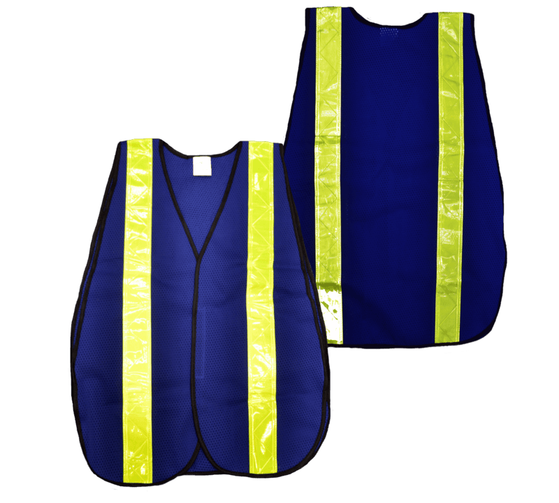 Universal safety vest,royal blue,polyester mesh