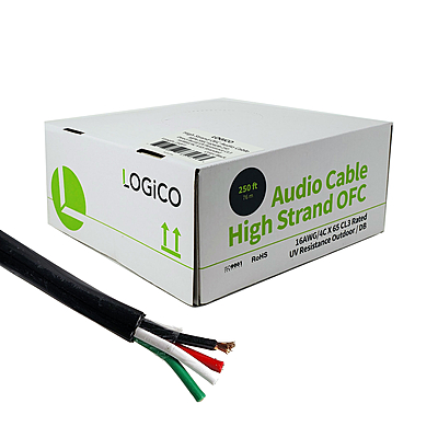 Speaker Wire 16/4 BC/OFC Outdoor/DB/UV Resistant 250FT Black Speaker Wire 16/4 BC/OFC Outdoor/DB/UV Resistant 250FT Black