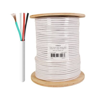 Speaker Wire In Wall 16/4 BC/Ofc 500Ft WhiteSWC1404WH-500 Speaker Wire In Wall 16/4 BC/Ofc 500Ft WhiteSWC1404WH-500