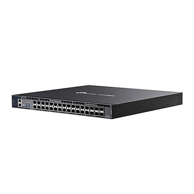 Omada 26-Port 10G Stackable L3 Managed Aggregation Switch with 6 25G Slots Omada 26-Port 10G Stackable L3 Managed Aggregation Switch with 6 25G Slots