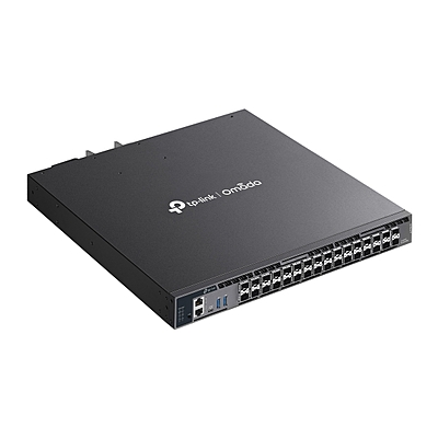 Omada 26-Port 10G Stackable L3 Managed Aggregation Switch with 6 25G Slots Omada 26-Port 10G Stackable L3 Managed Aggregation Switch with 6 25G Slots