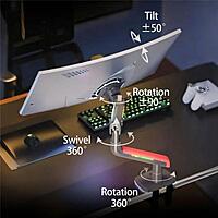 NORTH BAYOU L50 "32-60" Inch Gaming Screen RGB Light Curved Ultrawide Flat Monitor Stand