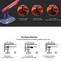 NORTH BAYOU L50 "32-60" Inch Gaming Screen RGB Light Curved Ultrawide Flat Monitor Stand