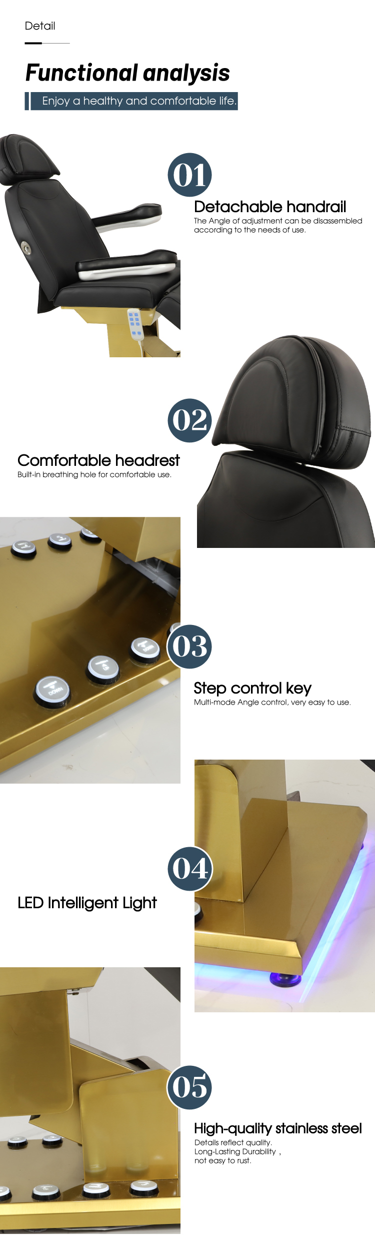 Camilla Electrica Consultorio, Odontologo Silla SPA Faciales BEIGE