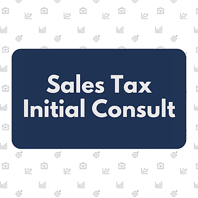 Initial Sales Tax Consultation Initial Sales Tax Consultation
