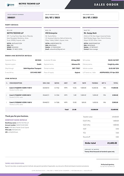 Sales Order Template-11 Sales Order Template-11