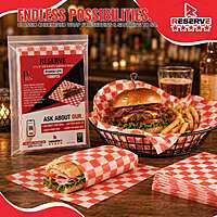 Sandwich Wrap 12"×12" Rd&Wht Reserve 5/1000