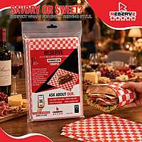Sandwich Wrap 12"×12" Rd&Wht Reserve 5/1000
