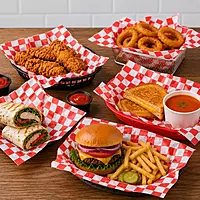 Sandwich Wrap 12"x12" Red&Wht 5/1000