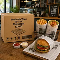 Sandwich Wrap 12"x16" Newspaper 5/1000