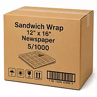 Sandwich Wrap 12"x16" Newspaper 5/1000