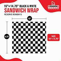 Sandwich Wrap 15"×14.75" Blk&Wht Reserve 4/1000