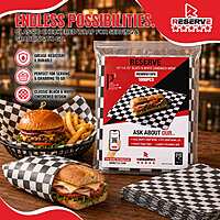 Sandwich Wrap 15"×14.75" Blk&Wht Reserve 4/1000