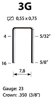 3G-10mm (3/8") AGRAFES GALVANISEES (10M/BTE) - (24BTE/CS)