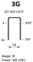 3G-10mm (3/8") AGRAFES INOXYDABLES 304 (10M/BTE) - (24BTE/CS)