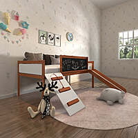 Kids Bed with Dual Slide and Climbing Ramp – Fun and Functional Play Bed Kids Bed with Dual Slide and Climbing Ramp – Fun and Functional Play Bed
