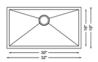 Large Single Bowl - 18g, HZ Series, Zero Radius