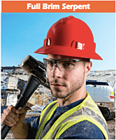 Full Brim Hard Hat, Ratchet Adjustment, Unvented, White