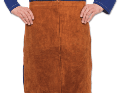 Split Leg Waist Apron, 18 in x 24 in, Side Split Cowhide, Lava Brown