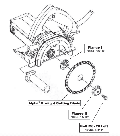 Alpha Circular Wet Saw Replacement Flange I Alpha Circular Wet Saw Replacement Flange I