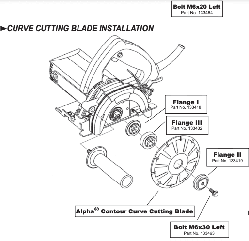 Alpha Circular Wet Saw Replacement Flange III Alpha Circular Wet Saw Replacement Flange III