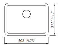 Medium Single Bowl Undermount Only Granite Composite - Light Gray