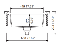 Medium Single Bowl Undermount Only Granite Composite - Dark Gray