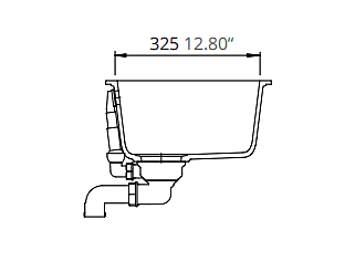 Medium Single Bowl Undermount Only Granite Composite - Dark Gray Medium Single Bowl Undermount Only Granite Composite - Dark Gray