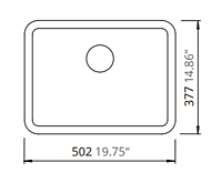 Medium Single Bowl Undermount Only Granite Composite - Black