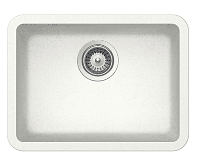 Medium Single Bowl Undermount Only Granite Composite - White Medium Single Bowl Undermount Only Granite Composite - White