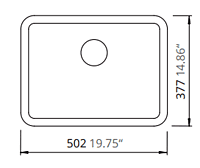 Medium Single Bowl Undermount Only Granite Composite - White