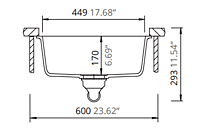 Medium Single Bowl Undermount Only Granite Composite - White