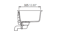 Medium Single Bowl Undermount Only Granite Composite - White