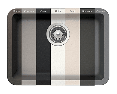 Medium Single Bowl Undermount Only Granite Composite - Brown Medium Single Bowl Undermount Only Granite Composite - Brown