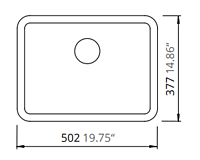 Medium Single Bowl Undermount Only Granite Composite - Brown