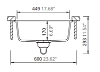Medium Single Bowl Undermount Only Granite Composite - Brown