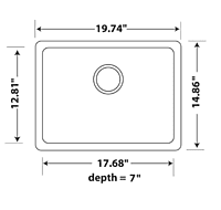 Medium Single Bowl Undermount Only Granite Composite - Brown