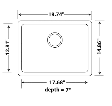 Medium Single Bowl Undermount Only Granite Composite - Brown Medium Single Bowl Undermount Only Granite Composite - Brown